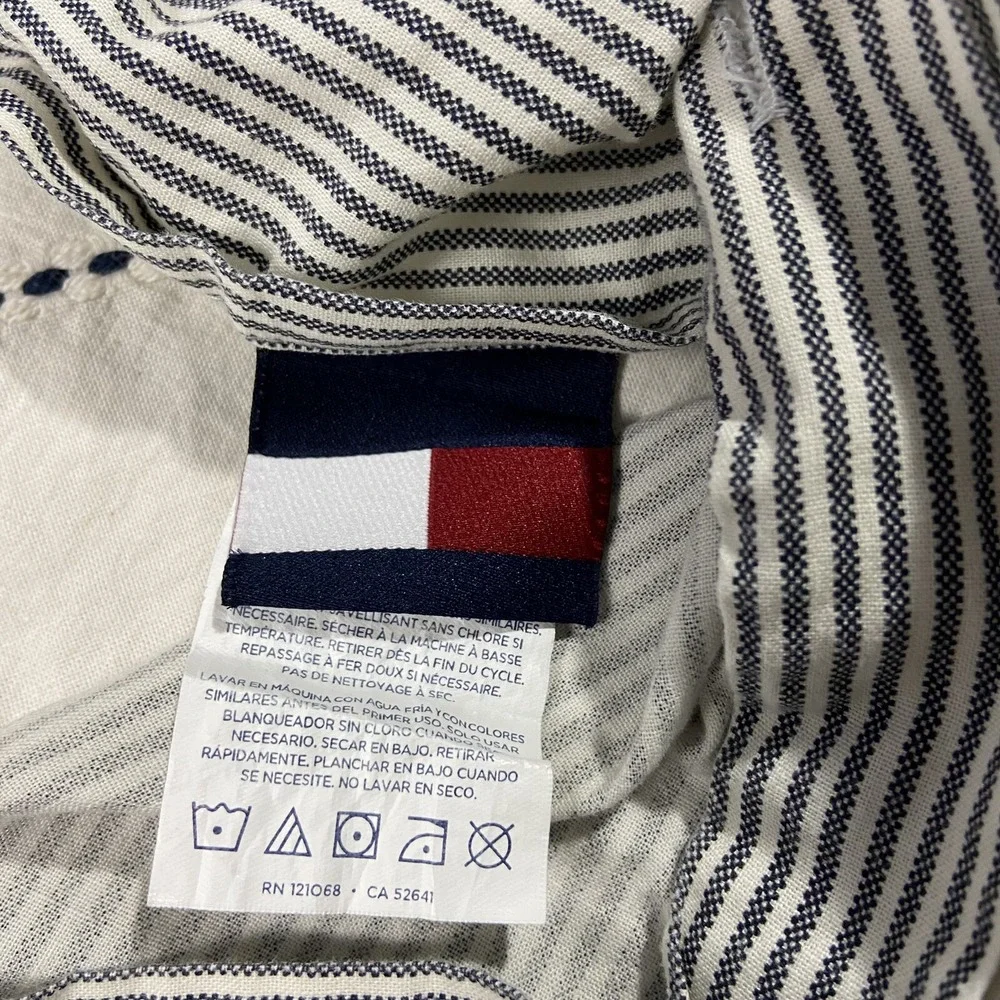 Tommy Hilfiger 100% Cotton Standard Pillow Sham Cover Striped Nautical Classic